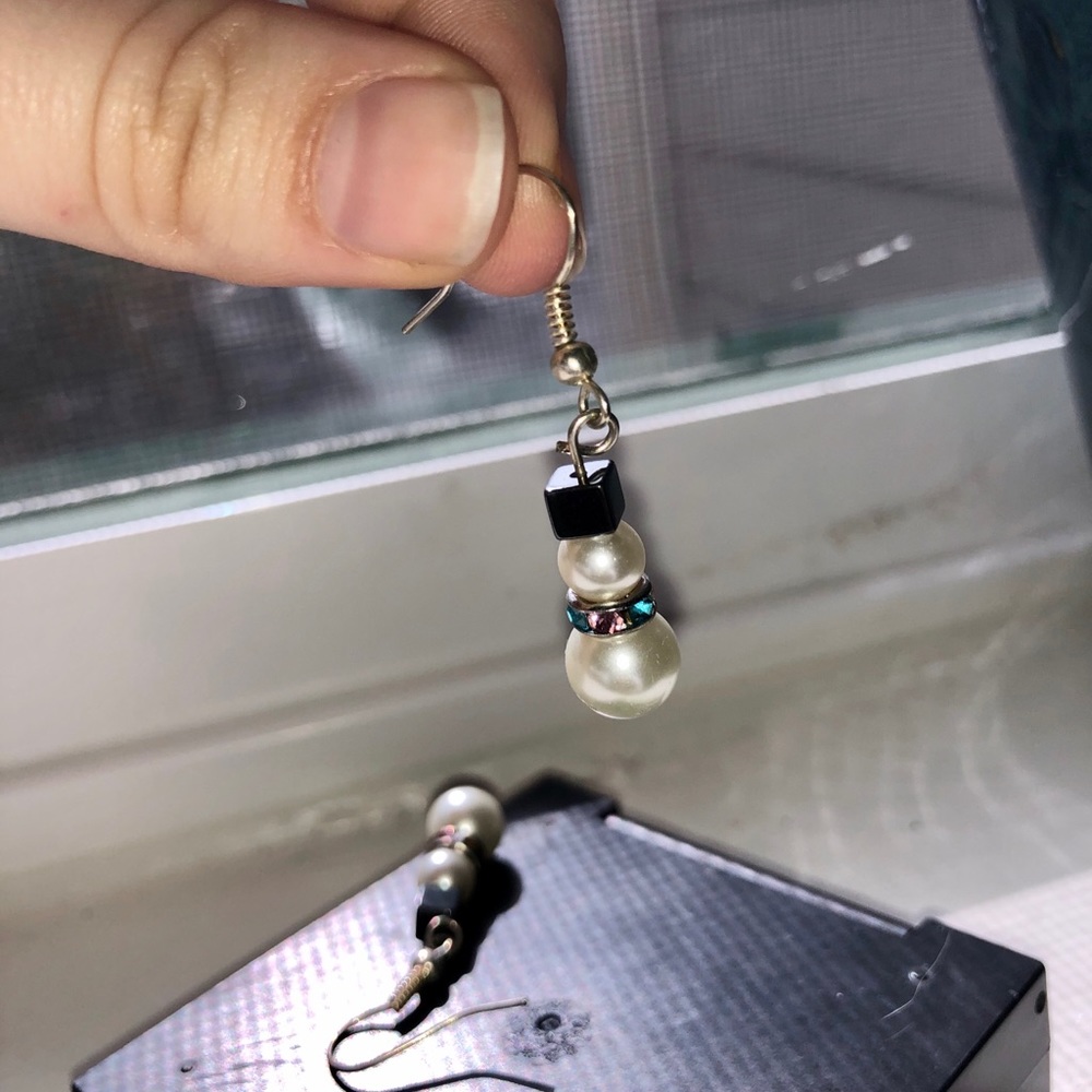 Unique Pearl and Gemstone Earrings